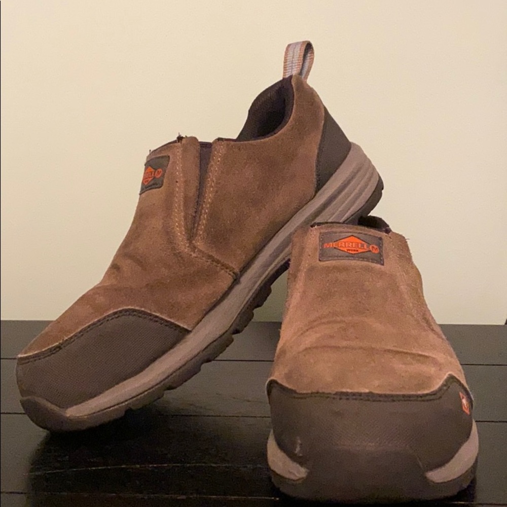 Merrill Work Windoc Moc Steel Toe Boulder Size 9